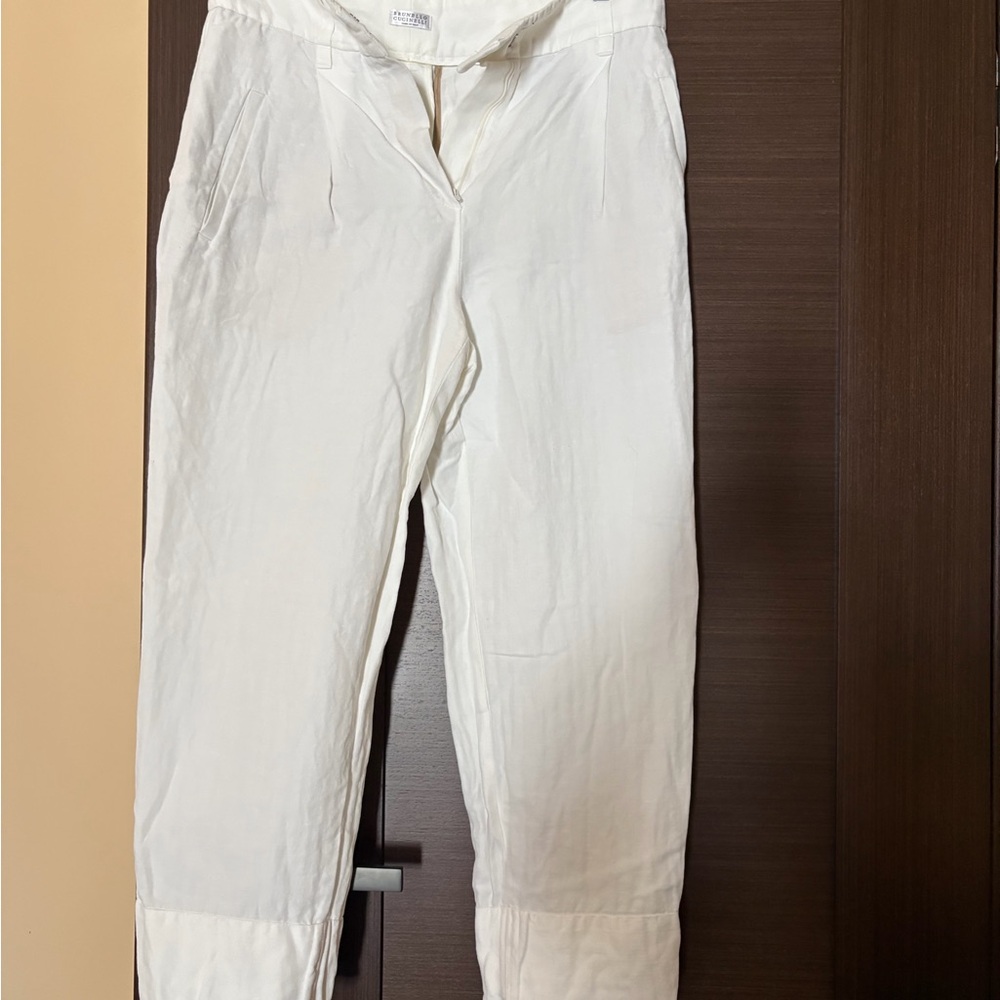 Brunello Cucinelli Cream Chinos